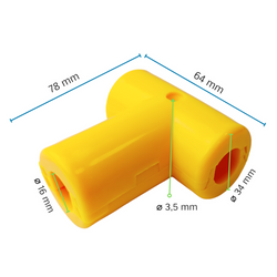 T-Verbinder für Ø16 mm verstärktes Kabel