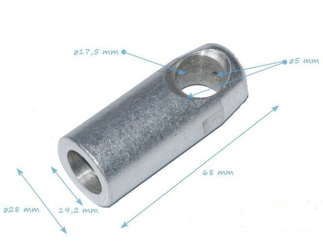 Aluminiumverbindung T ø 18 mm für Herkules-Seil