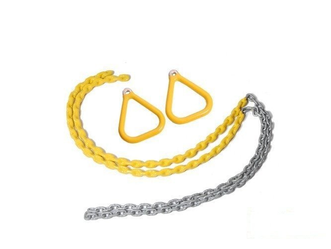 Turnringe aus Aluminium mit Kette