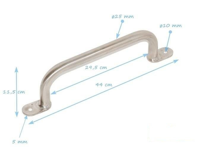 Edelstahlbügel 350 mm für öffentliche Spielplätze