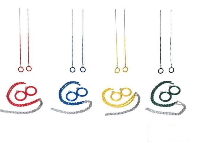 Turnringe aus Aluminium mit Kette