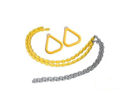 Turnringe aus Aluminium mit Kette