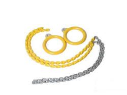 Turnringe aus Aluminium mit Kette