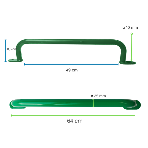 Metallgriff 550 mm EN1176