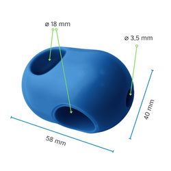 Einteiliger Kreuzverbinder für verstärkte Kabel ø18mm