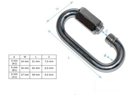 Karabinerhaken HMS 5x50x23 mm