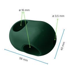 Einteiliger Kreuzverbinder für verstärkte Kabel ø16mm