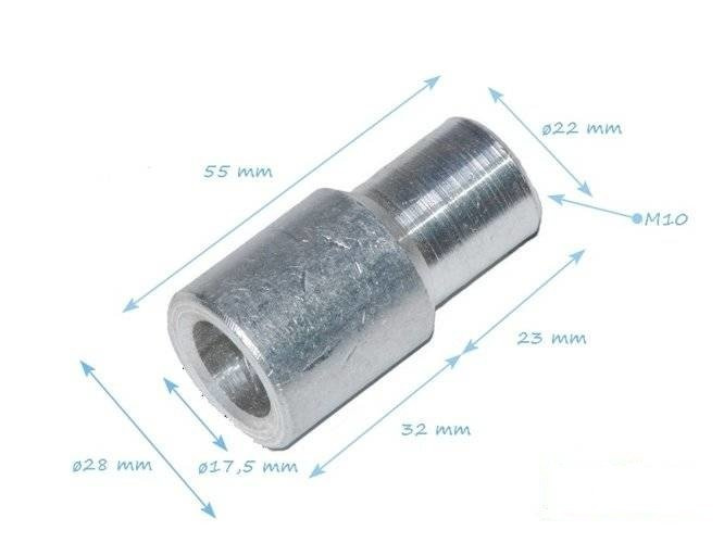 Aluminiumklemmring mit Gewinde M10 ø 16 mm