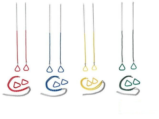 Turnringe aus Aluminium mit Kette