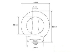 M8 Metallöse aus rostfreiem Stahl