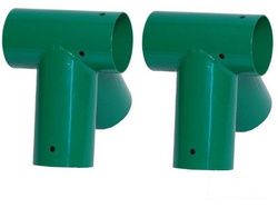 2 x Trägeranschluss Ø100 mm, 90°