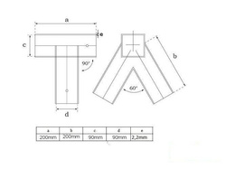 2 x Balkenverbinder 90x90 mm, 90°