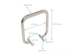 Edelstahlgriff für Schwebebalken 240 x 240 
