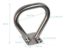 Griff für Wippe für Kantholz, Edelstahl