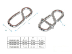 Acht für Seil mit Schranke 5x60 mm