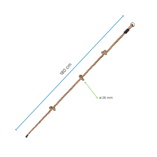 Kletterseil mit 3 Knoten - 26 mm