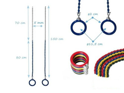 Turnringe aus Aluminium mit Kette