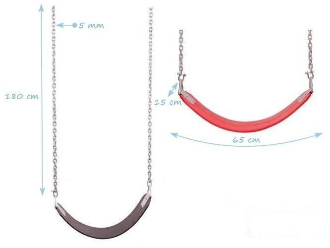 Flexible Schaukel an einer Kette für einen öffentlichen Spielplatz