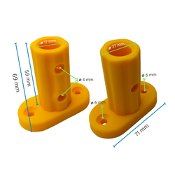 Sockel für die Verankerung des 16 mm ECO verstärkten Kabels im Boden