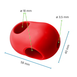 Einteiliger Kreuzverbinder für verstärkte Kabel ø18mm