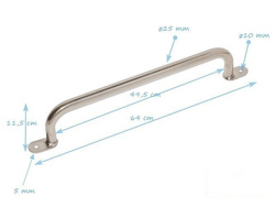 Griff aus Edelstahl 550 mm EN1176