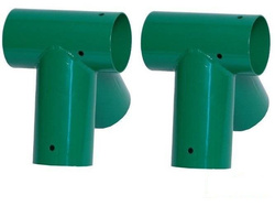 2 x Trägeranschluss Ø100 mm, 90°