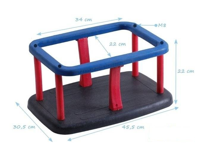 Eimerschaukel + Satz 5mm Edelstahlketten - 1,8m