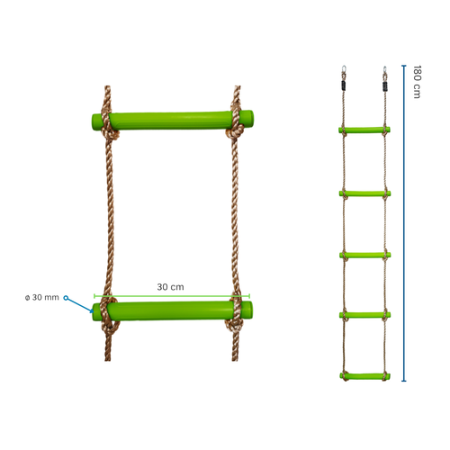 Strickleiter mit 5 Kunststoffstäben
