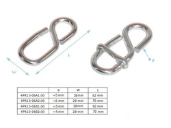 Acht für Seil mit Schranke 5x60 mm
