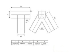 2 x Balkenverbinder 90x90 mm, 90°