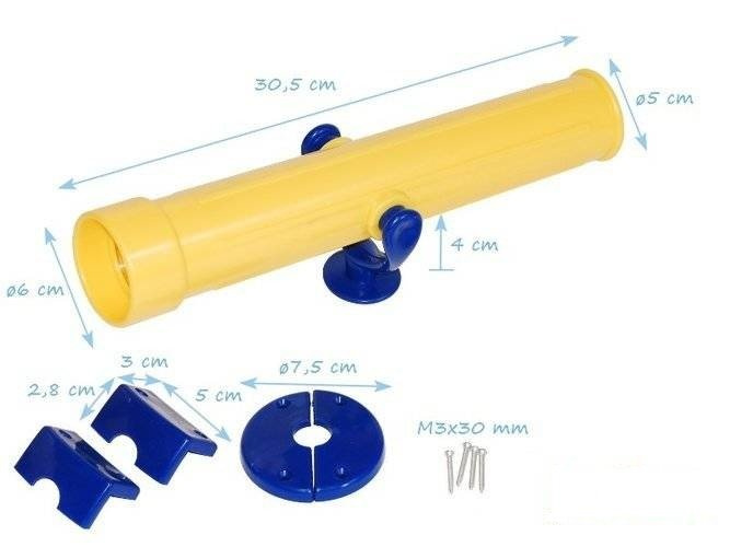 Griff-Set 240x75 mm + Lenkrad + Teleskop + Periskop
