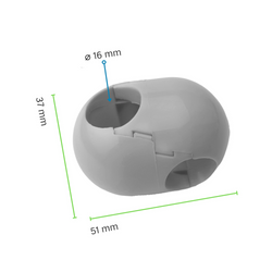 Kreuzverbinder für 16 mm Seil