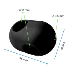 Einteiliger Kreuzverbinder für verstärkte Kabel ø18mm