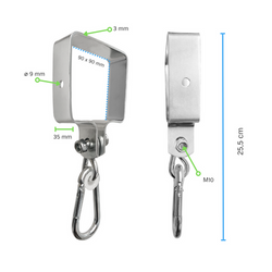 Schaukelhake für Kantholz 90x90 mm