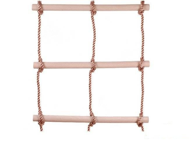 Doppelstrickleiter mit 7 Holzsprossen