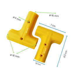 Kunststoffverbindung T Basic  für Herkules-Seil 16 mm 