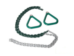 Turnringe aus Aluminium mit Kette