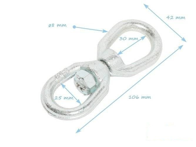 Drehwirbel M6 verzinkt