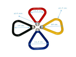 Dreieckige Gymnastikreifen ohne Ketten