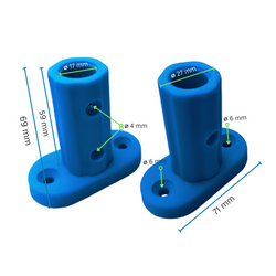 Sockel zur Befestigung von 16 mm ECO verstärktem Kabel am Boden