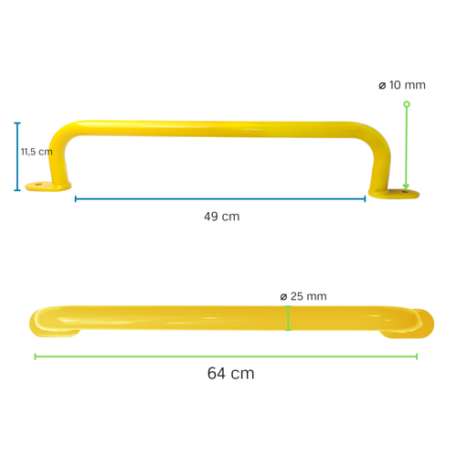 Metallgriff 550 mm EN1176