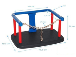 Eimerschaukel mit Kette + Satz 5mm Edelstahlketten - 1,8m
