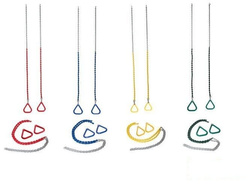 Turnringe aus Aluminium mit Kette