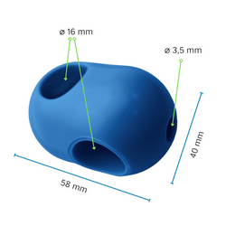 Einteiliger Kreuzverbinder für verstärkte Kabel ø16mm