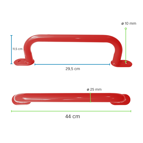 Metallbügel 350 mm für öffentliche Spielplätze