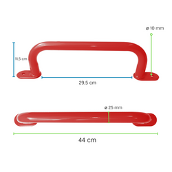 Metallbügel 350 mm für öffentliche Spielplätze