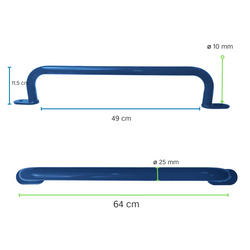 Metallgriff 550 mm EN1176