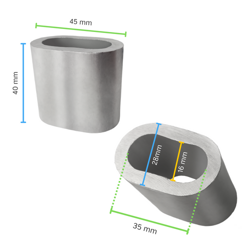Aluminiumklemmring oval Typ II