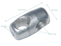 Aluminiumkreuzverbindung ø 16 mm für Herkules-Seil