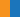 orange und blau